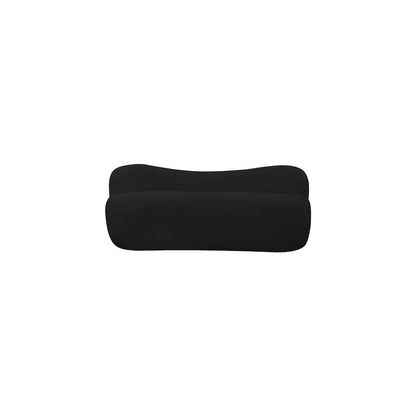 Flair Black Boucle Fabric Bench