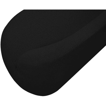 Flair Black Boucle Fabric Bench
