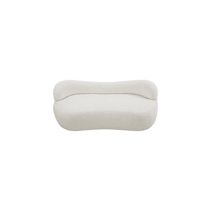 Flair Cream Boucle Fabric Bench