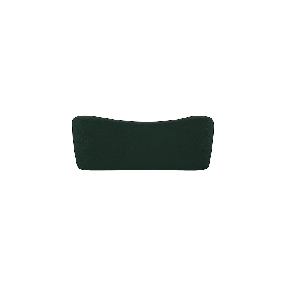 Flair Green Boucle Fabric Bench