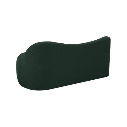 Flair Green Boucle Fabric Bench