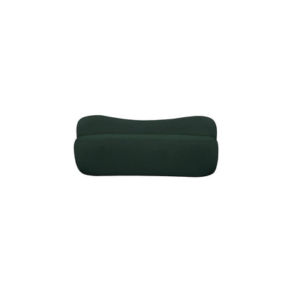 Flair Green Boucle Fabric Bench