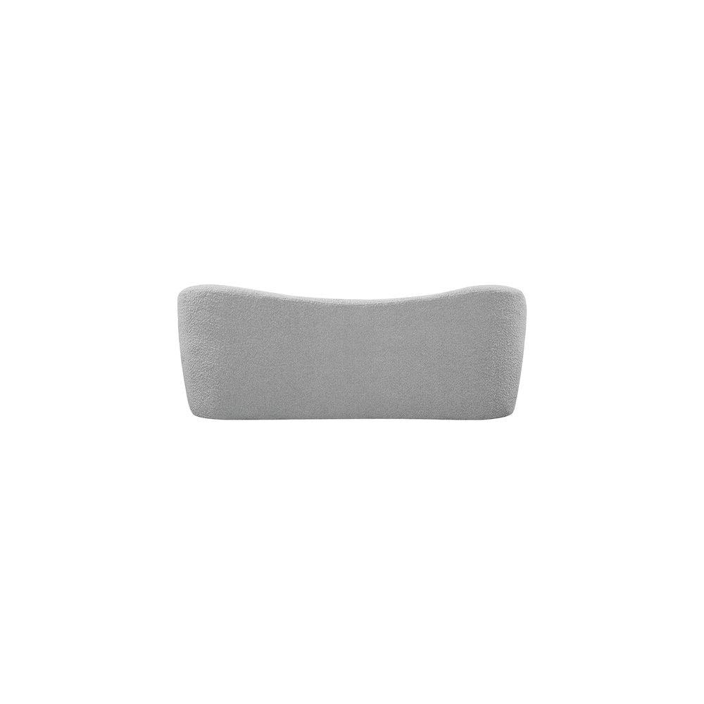 Flair Grey Boucle Fabric Bench
