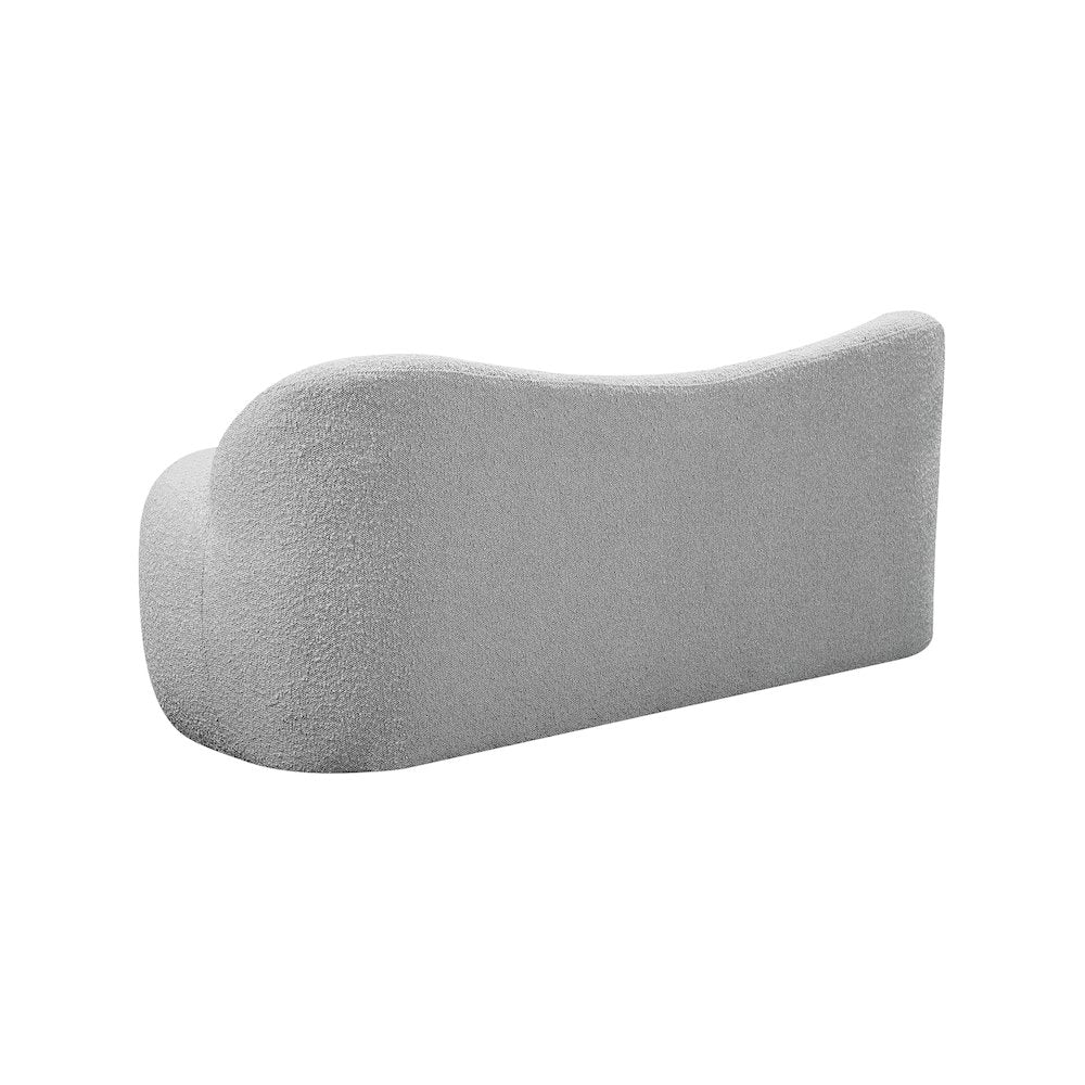 Flair Grey Boucle Fabric Bench