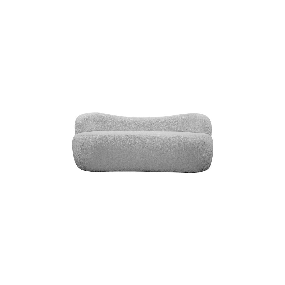 Flair Grey Boucle Fabric Bench