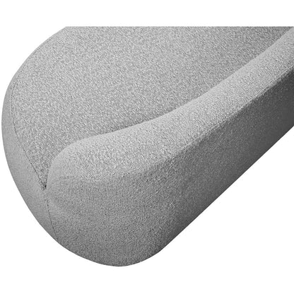 Flair Grey Boucle Fabric Bench