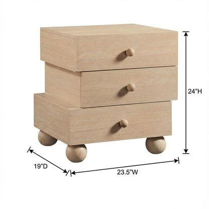 Nightstand with Art Deco Style and Finish