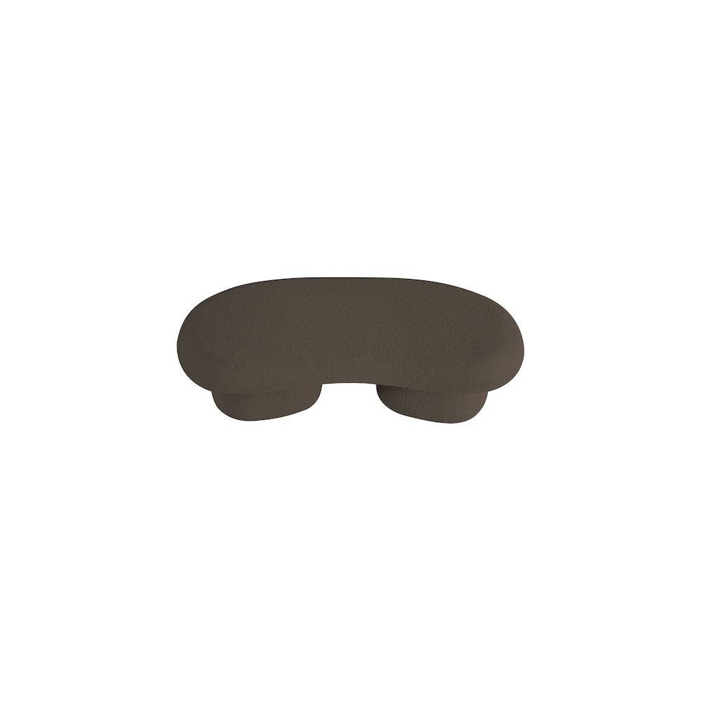 Luka Brown Boucle Fabric Bench