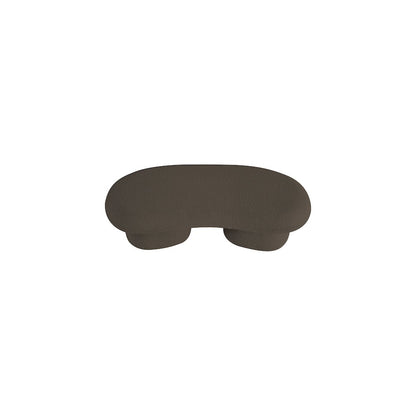 Luka Brown Boucle Fabric Bench