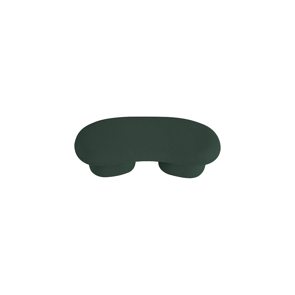 Luka Green Boucle Fabric Bench