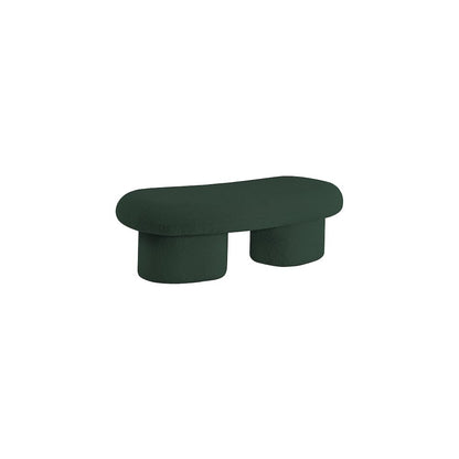 Luka Green Boucle Fabric Bench