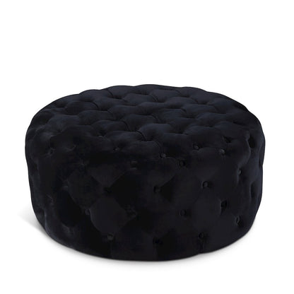 Addison Black Velvet Ottoman/Bench