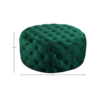 Addison Green Velvet Ottoman/Bench