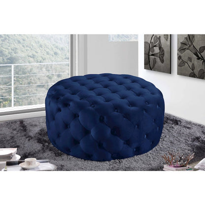 Addison Navy Velvet Ottoman/Bench