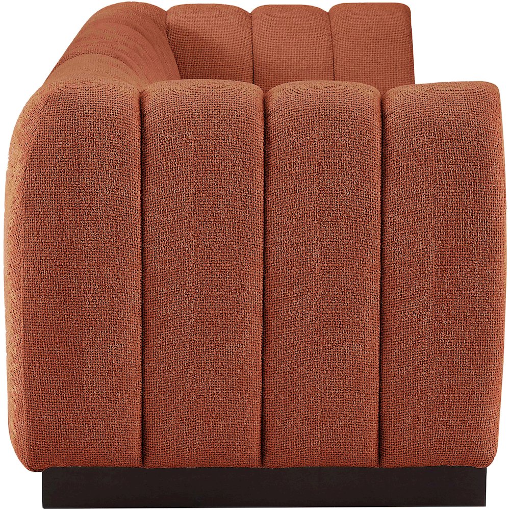 Quinn Cognac Chenille Fabric Modular Sofa