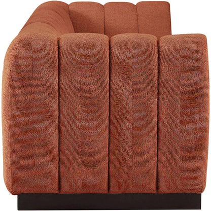 Quinn Cognac Chenille Fabric Modular Sofa