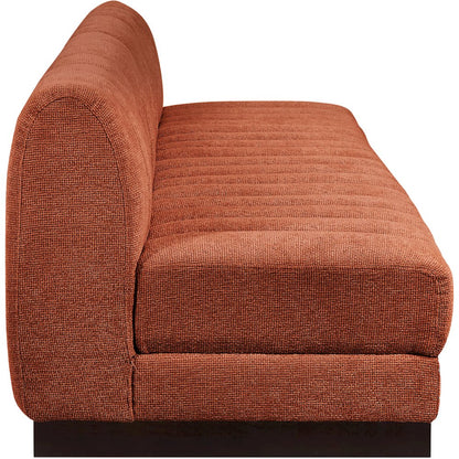 Quinn Cognac Chenille Fabric Modular Sofa