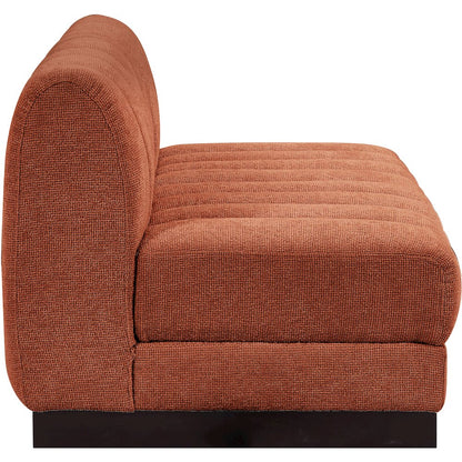Quinn Cognac Chenille Fabric Modular Sofa