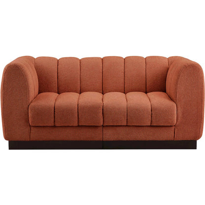 Quinn Cognac Chenille Fabric Modular Sofa