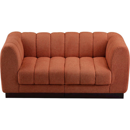 Quinn Cognac Chenille Fabric Modular Sofa