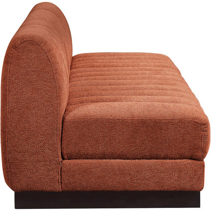Quinn Cognac Chenille Fabric Modular Sofa