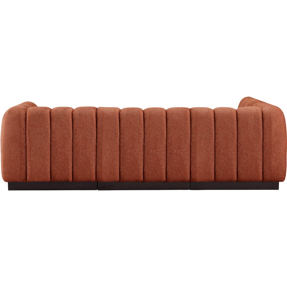Quinn Cognac Chenille Fabric Modular Sectional