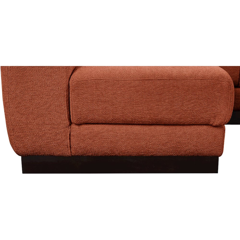 Quinn Cognac Chenille Fabric Modular Sectional