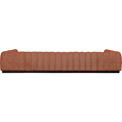 Quinn Cognac Chenille Fabric Modular Sectional