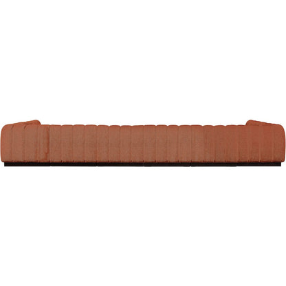 Quinn Cognac Chenille Fabric Modular Sectional