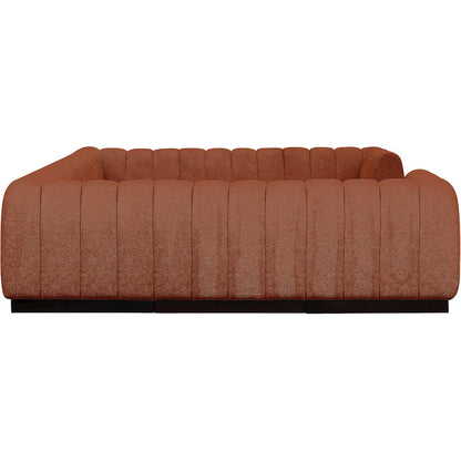 Quinn Cognac Chenille Fabric Modular Sectional
