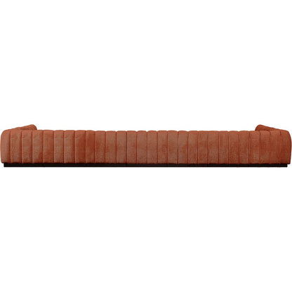 Quinn Cognac Chenille Fabric Modular Sectional