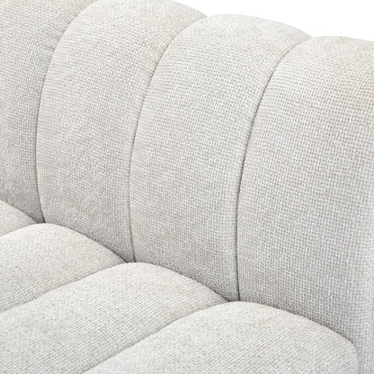 Quinn Cream Chenille Fabric Modular Sofa