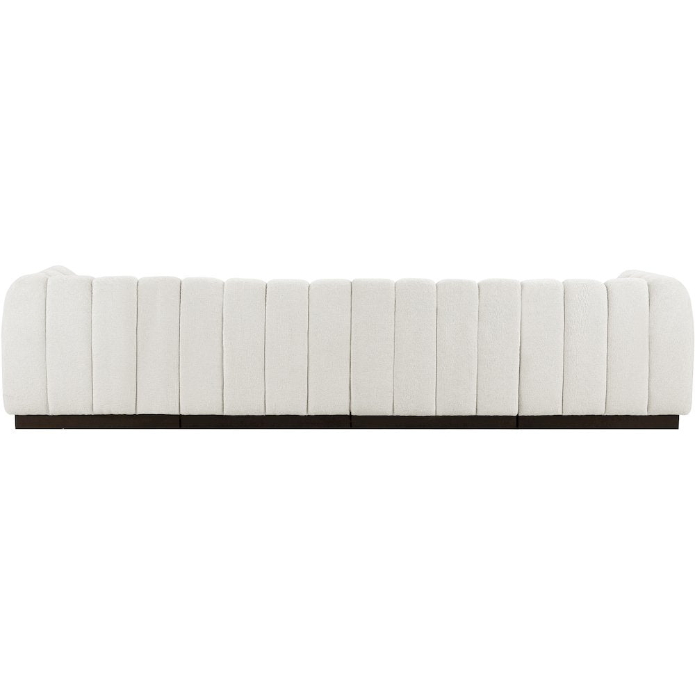 Quinn Cream Chenille Fabric Modular Sofa