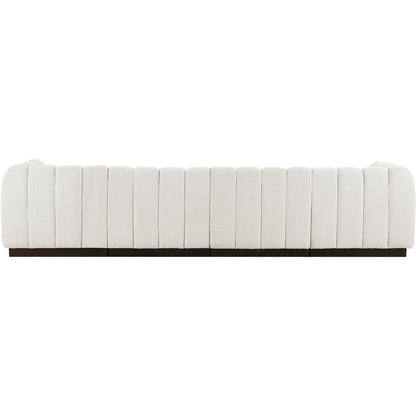 Quinn Cream Chenille Fabric Modular Sofa