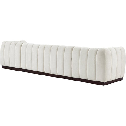 Quinn Cream Chenille Fabric Modular Sofa