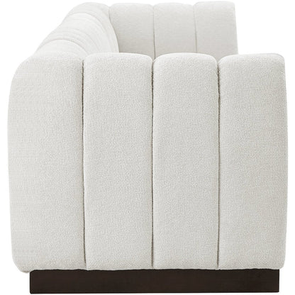 Quinn Cream Chenille Fabric Modular Sofa