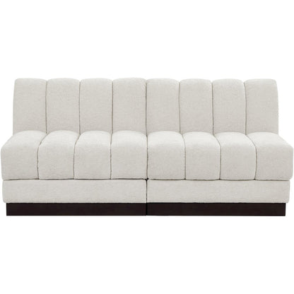 Quinn Cream Chenille Fabric Modular Sofa