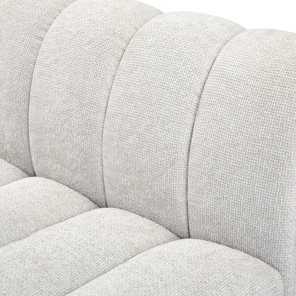 Quinn Cream Chenille Fabric Modular Sofa