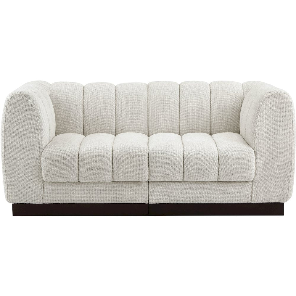 Quinn Cream Chenille Fabric Modular Sofa