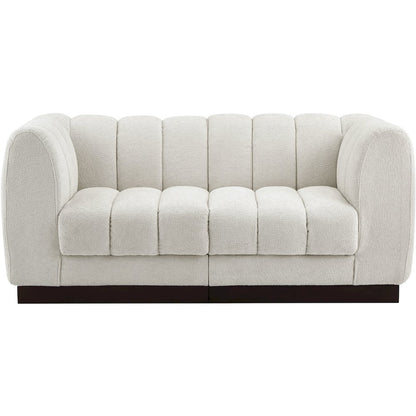 Quinn Cream Chenille Fabric Modular Sofa