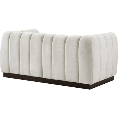 Quinn Cream Chenille Fabric Modular Sofa