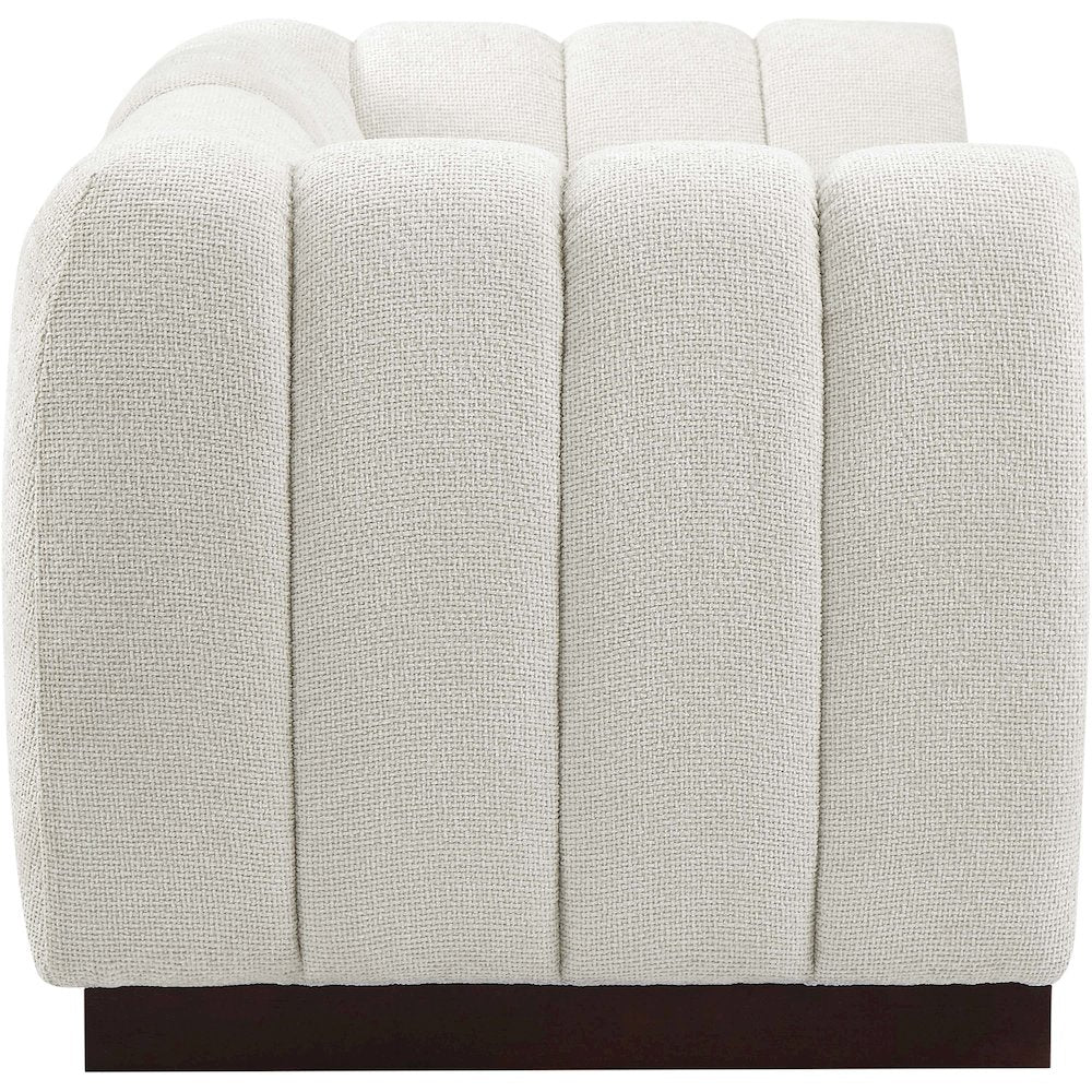 Quinn Cream Chenille Fabric Modular Sofa