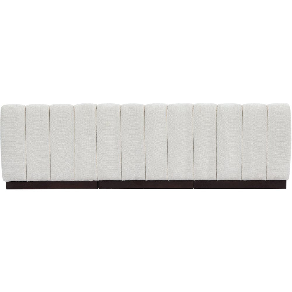 Quinn Cream Chenille Fabric Modular Sofa