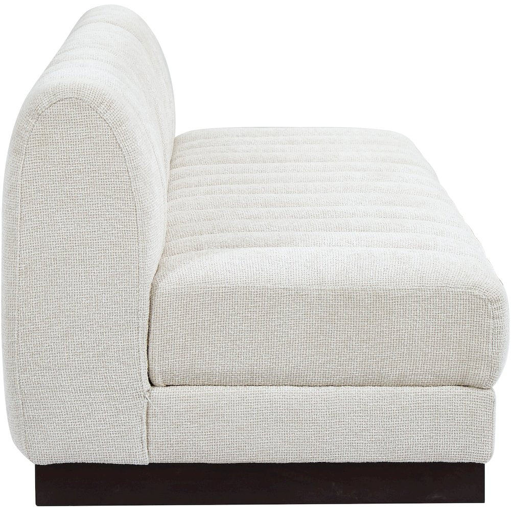 Quinn Cream Chenille Fabric Modular Sofa