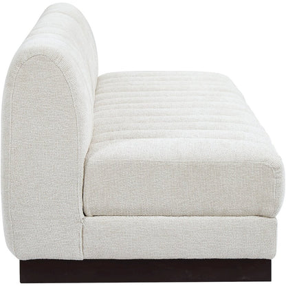 Quinn Cream Chenille Fabric Modular Sofa
