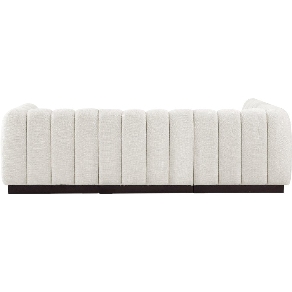 Quinn Cream Chenille Fabric Modular Sectional