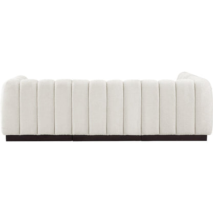 Quinn Cream Chenille Fabric Modular Sectional
