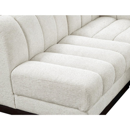 Quinn Cream Chenille Fabric Modular Sectional
