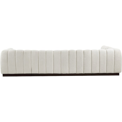 Quinn Cream Chenille Fabric Modular Sectional