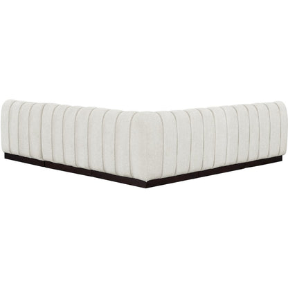 Quinn Cream Chenille Fabric Modular Sectional